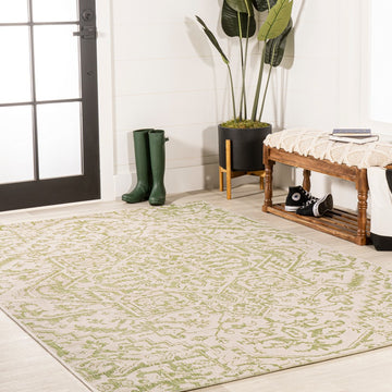 Estrella Bohemian Medallion Textured Weave Indoor/outdoor Area Rug